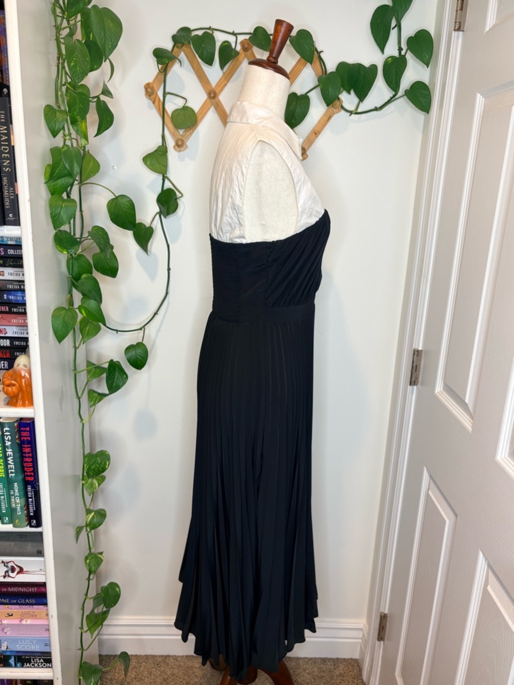 Anthropologie Maeve Pleated Twofer Midi Shirt Dress - Picture 5 of 13